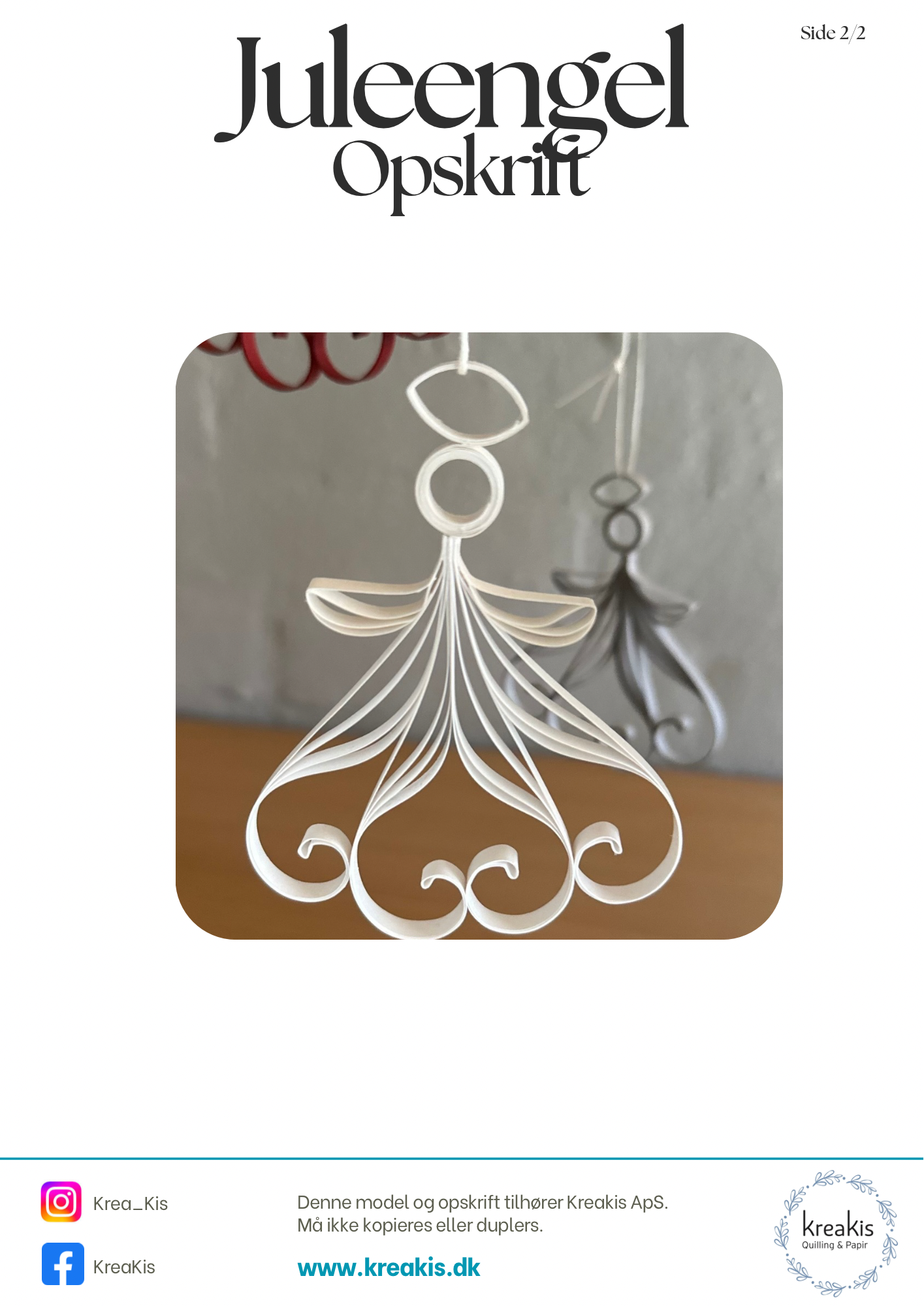 Quilling opskrift - Juleengel