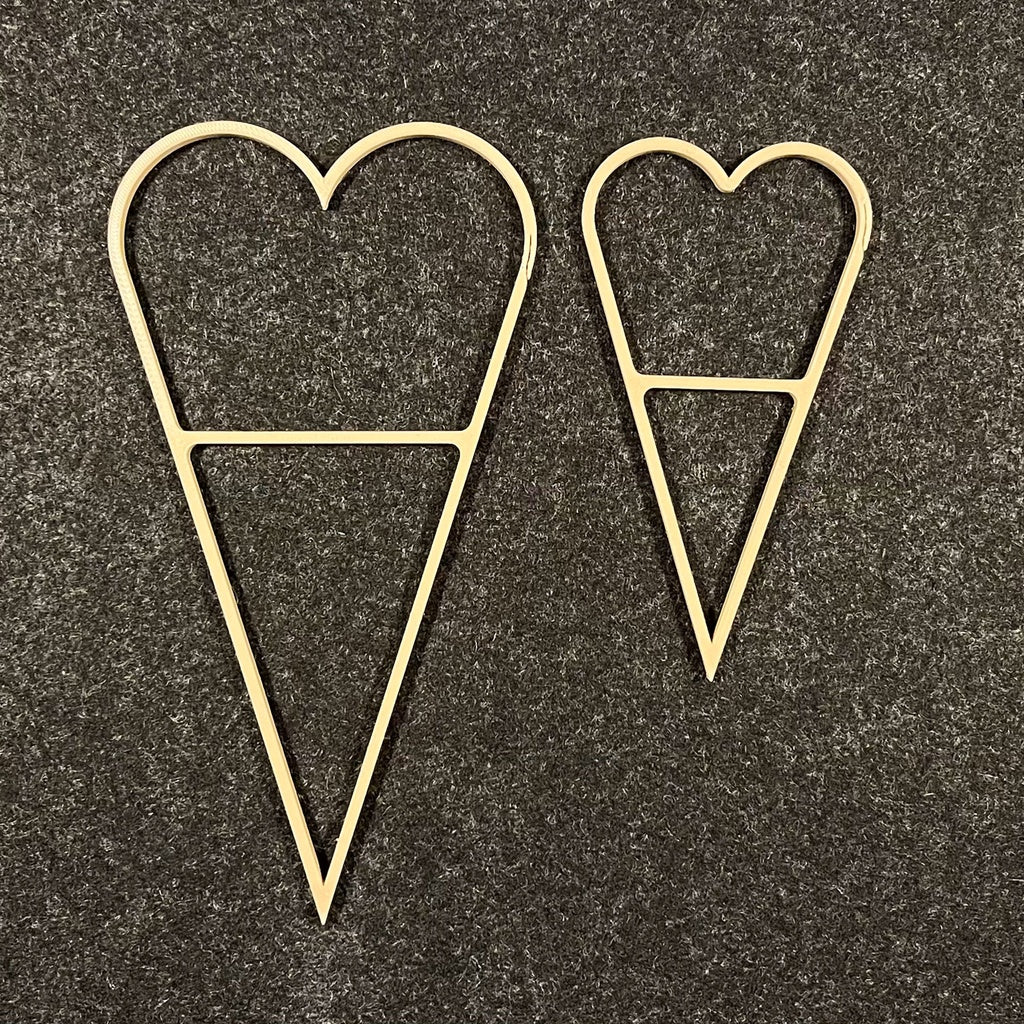 Hjerte aflangt (Lille)