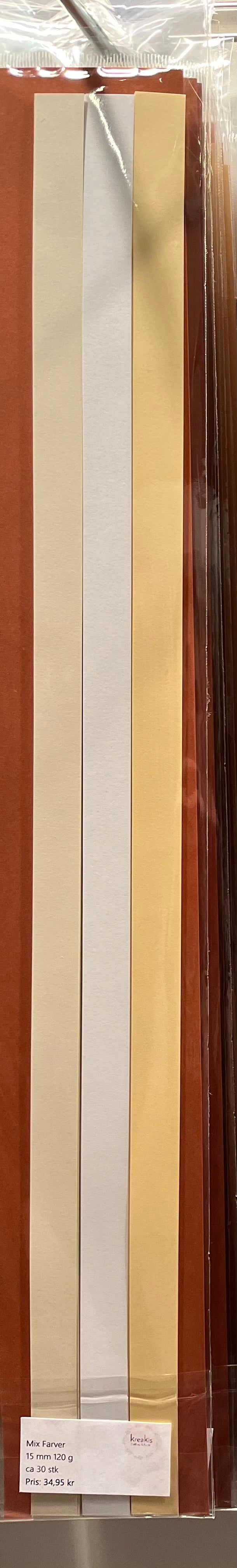 Quilling strimler – Mix farve - Lyse farver