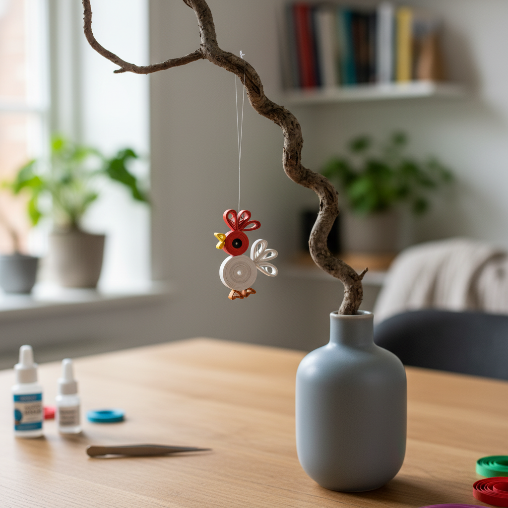 Quilling opskrift - Hane