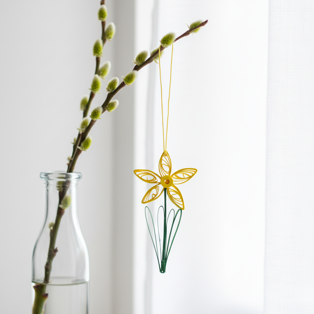 Quilling opskrift - Påskelilje