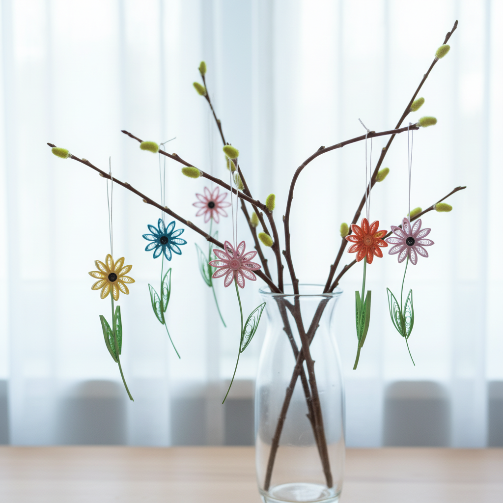 Quilling opskrift - Blomst 1